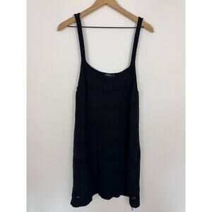 Boohoo Knit Black Dress Coverup